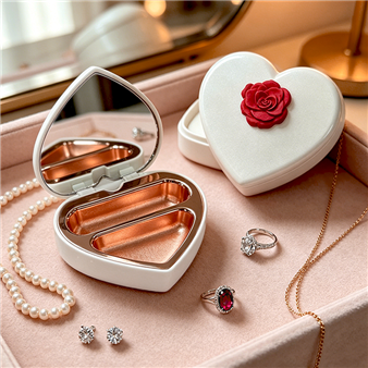 Love storage box mirror